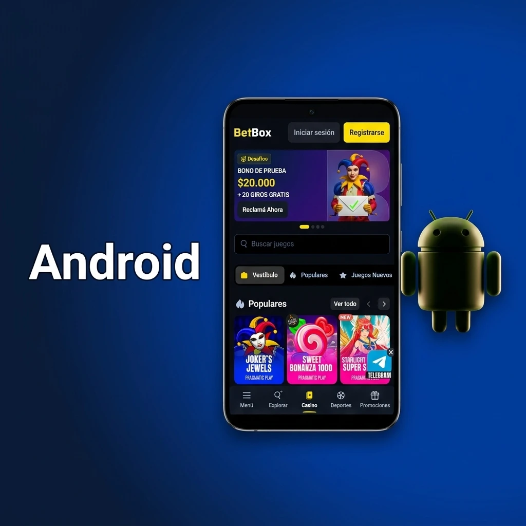 Instrucciones para descargar e instalar la app oficial de Betbox en tu celular Android con el archivo APK.