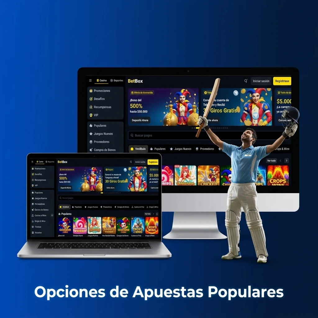 Opciones de apuestas populares en Betbox Argentina: modalidades en vivo, pre-partido y multi live.