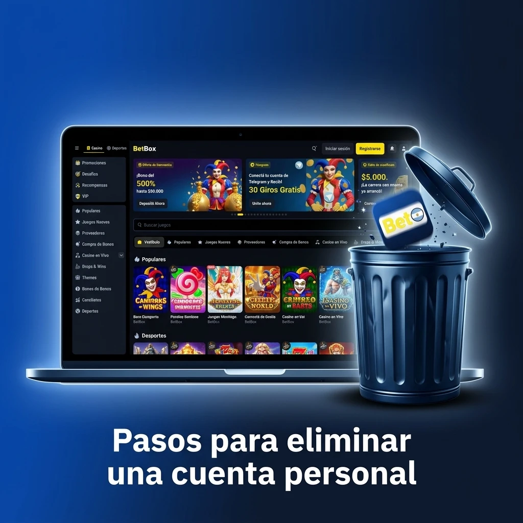 Guía paso a paso para eliminar tu cuenta personal de juego online y retirar el saldo.