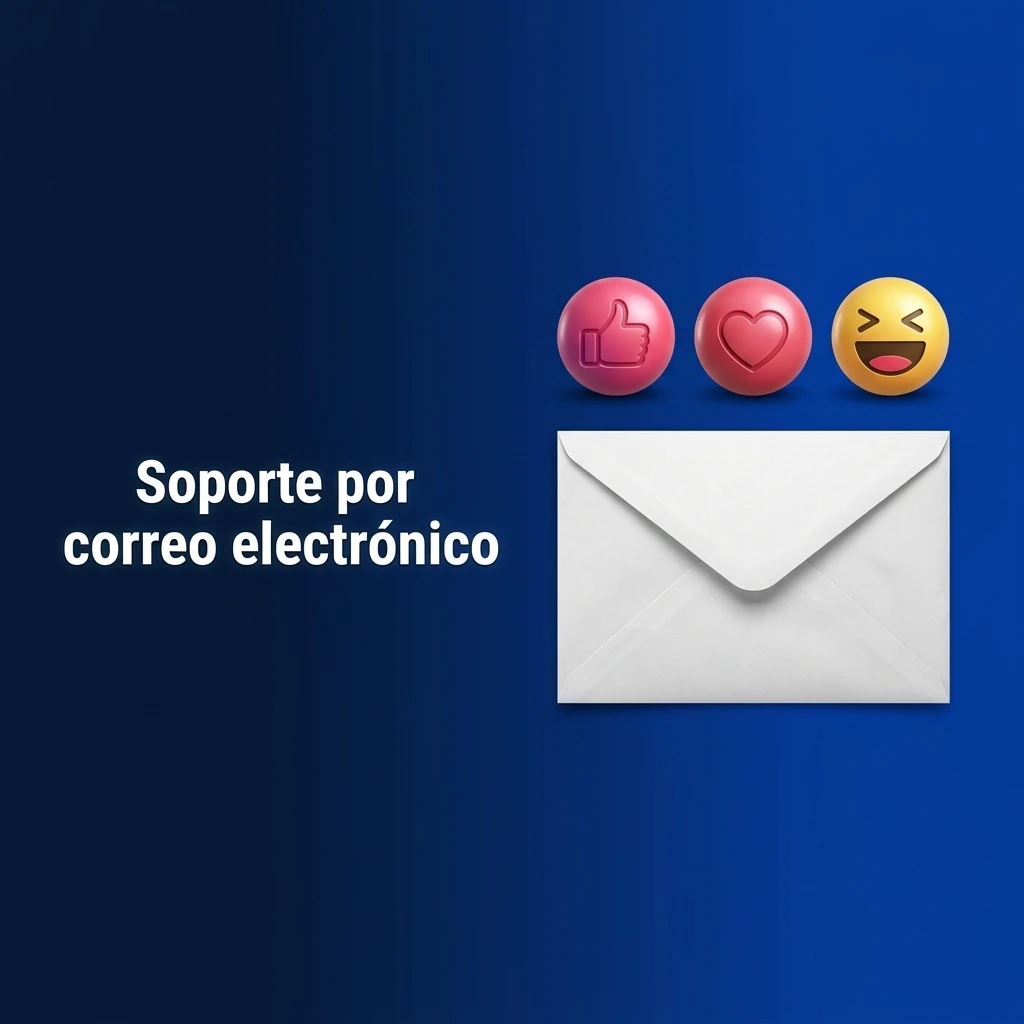 Soporte por correo electrónico de Betbox para enviar documentación y verificar cuentas.