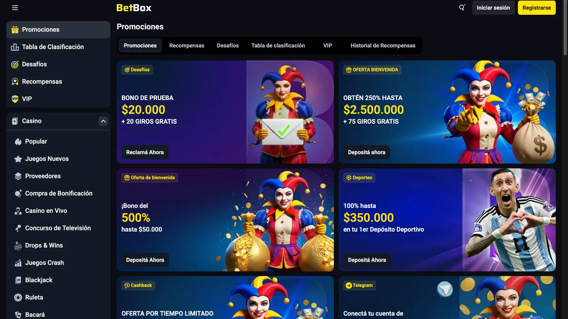 betbox casino screenshot bonus