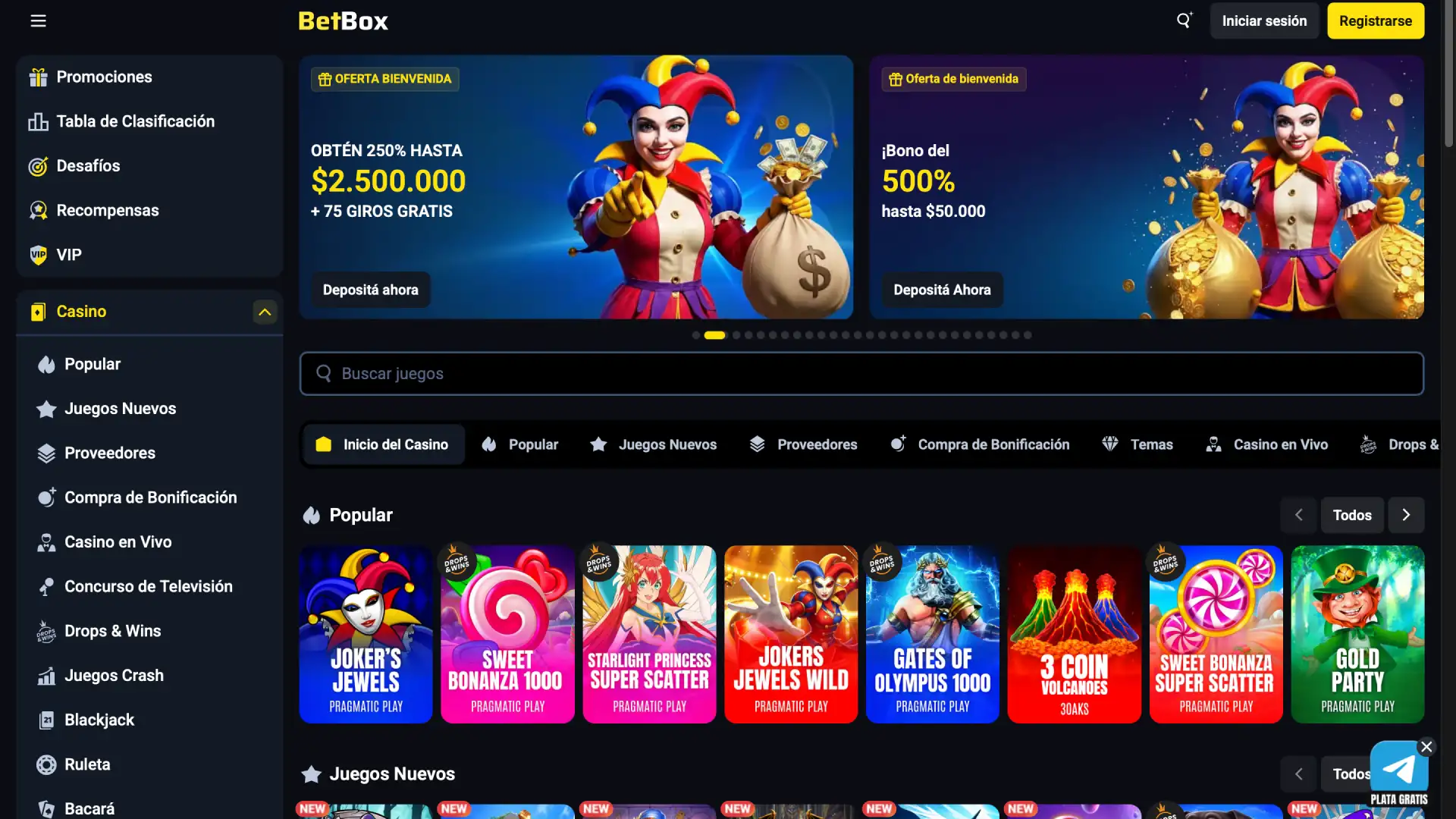 betbox casino screenshot games
